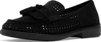 Ecco Dress Classic 15 Perforated Tassel Womens Flat Shoes Black Suede : EU 42 (US Womens 11-11.5) M, Leather/Textile