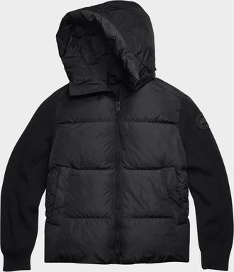 Canada Goose Men & apos;s HyBridge Wool-Knit Nylon Down Hooded Jacket