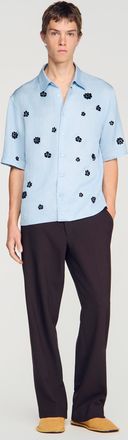 Sandro Loose-fit floral shirt