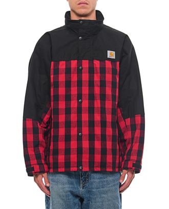 Junya Watanabe Check Pattern Jacket With Frontal Zip And Snap Button Closure