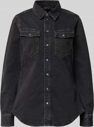 G-Star Slim Fit Jeansbluse mit Brusttaschen in Black, Größe XL