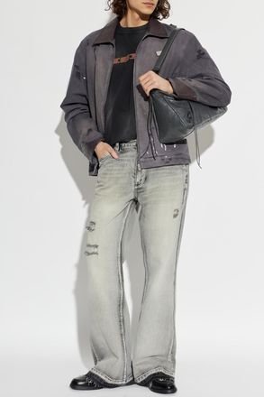 Misbhv T-shirt With Printed Logo, Mens, Grey