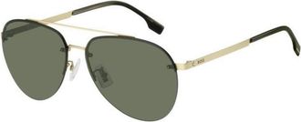 BOSS Boss 1537/F/SK Asian Fit AOZ/QT Mens Sunglasses Gold Size 62