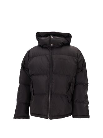 Off-white Gebroken wit Diag Arrow Downjkt Zwart Zwart