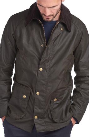 Barbour Ashby Waxed Cotton Jacket in Olive at Nordstrom, Size Xx-Large