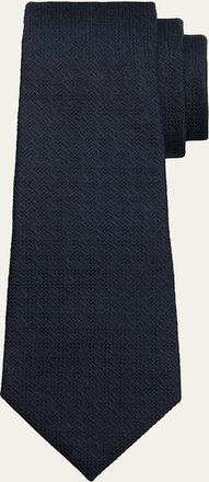 Ermenegildo Zegna Mens Textured Silk Jacquard Tie
