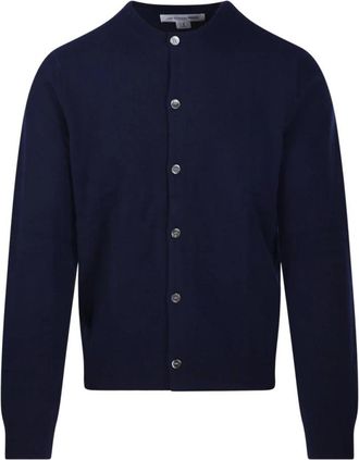 Comme Des Gar&ccedil;ons Crew Neck Cardigan - Heren - Vesten - Blauw - L - Truien & Vesten