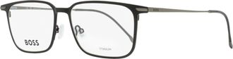 BOSS Boss Mens Titanium Rectangular Eyeglasses B1253 003 Matte Black 54mm