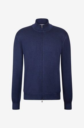 Gran Sasso Feiner Cardigan mit Reissverschluss und Stehkragen