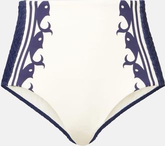 Alemais Alémais Slip bikini Marine a punto smock