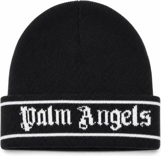 Palm Angels Beanie Z1014 - Dames - Hoeden - Zwart - ONE Size - Katoen - Accessoires