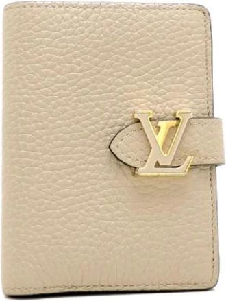 Louis Vuitton Pre-owned Vintage Taurillon Bi-fold Wallet - Dames - Vintage Accessoires - Beige - ONE Size - Vintage