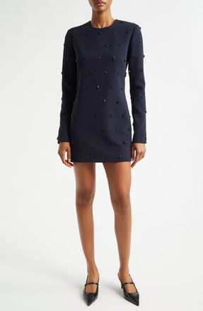 A.L.C. Kenna Embellished Long Sleeve Minidress in Evening Blue/Jet at Nordstrom Rack, Size 10