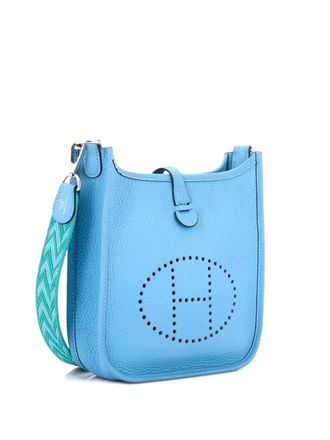 Herm&egrave;s Evelyne Bag Gen III Clemence TPM crossbody bag - Blu