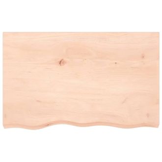 Berkfield Home Table Top 80x50x(2-6) cm Untreated Solid Wood Oak in Light Oak
