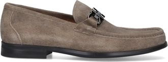 Ferragamo Mocassini Suede Gancini