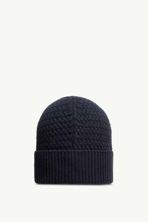Moncler L20913B00026M4281742 Cable-Knit Beanie - Navy