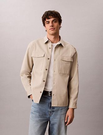 Calvin Klein Cotton Twill Utility Overshirt