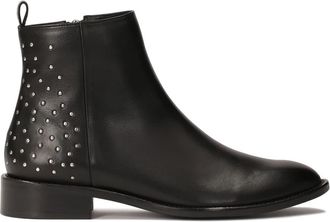 Kazar Klassieke laarzen met rits op platte zool - Dames - Enkellaarsjes - Zwart - 37 EU - Leer - Schoenen
