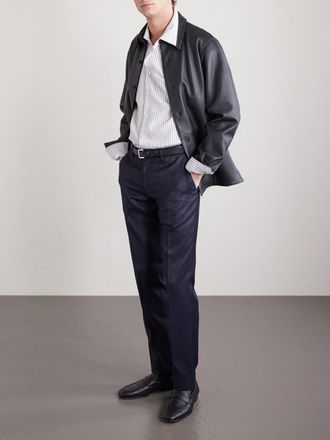 Lardini Tapered Woven Suit Trousers