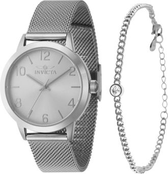 Invicta Wildflower Quartz Silver Dial Ladies Watch 47274 With Bracelet