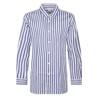 Comme Des Gar&ccedil;ons Casual Shirts, male, Blue, Size: XL Striped shirt