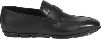 Desa Mens Leather Slip-Ons - Flat Heel, Breathable | Black - 44