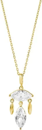 SHYMI Marquise Chandelier Pendant Necklace in Gold/clear at Nordstrom