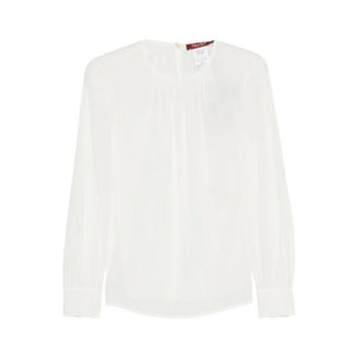 Max Mara Blouses, female, White, Size: M Mstcolmo Blouse