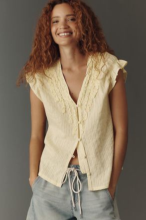 Pilcro Cinched Wedge Top