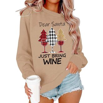 Generic Womens Christmas Jumpers Plus Size Christmas Sweatshirt for Women Sweatshirts for Women Womens Jumpers Plus Size Cute Sweaters Pattern Ladies Sweaters