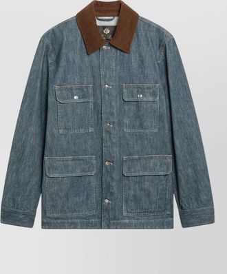 Loro Piana jacket corduroy collar front pockets