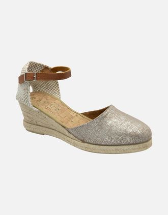 Ravel Womens Vista Womens Espadrille Wedges - Silver - Size: 5