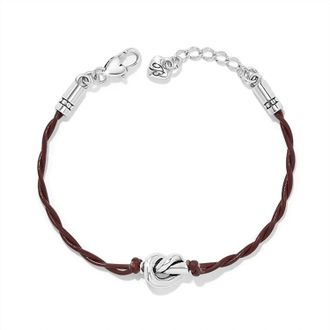 Brighton Womens Interlok Bracelet In Burgundy / Silver