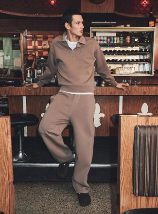 Djab Mens Washed double-knit jersey pant Loose fit