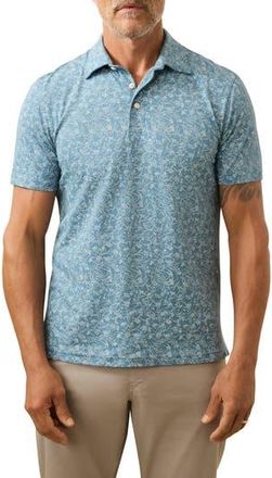 Faherty Movement Piqu&eacute; Polo in Blue Woodland Sky at Nordstrom Rack, Size Xx-Large