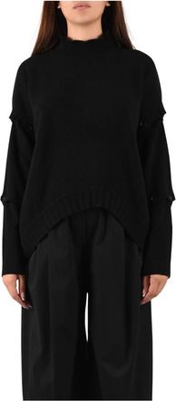Meimeij Maglia in Lana - - Knitwear - Donna - Nero - S