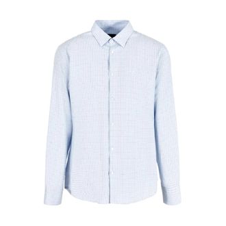 A|X Armani Exchange Regular fit katoenen overhemd - Heren - Zakelijke Overhemden - Blauw - M - Katoen - Overhemden