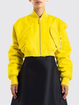 Balenciaga Bomber cropped in faille tecnico con spalle scese e tasche con patta