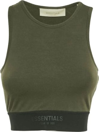 Fear of God Top corto con logo - Verde