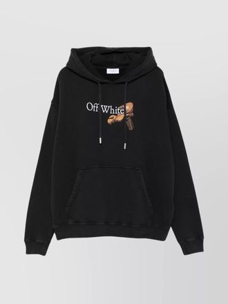 Off-white cotton hoodie