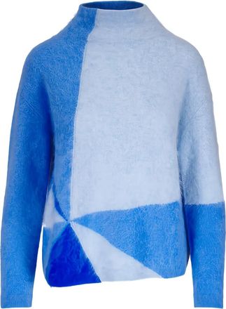 Akris Maglione con design color-block - Blu