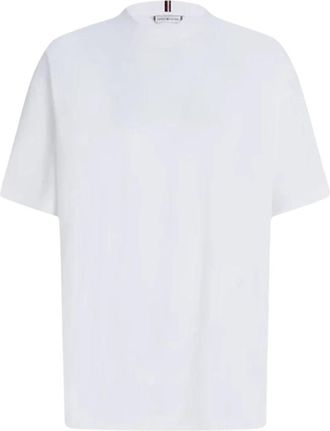 Tommy Hilfiger Light Cotton Interlock T-shirt met Ronde Hals - Dames - T-shirts - Wit - XS - Katoen - Tops