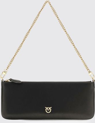 Pinko Borsa a spalla Horizontal Flat in pelle con logo Love Birds