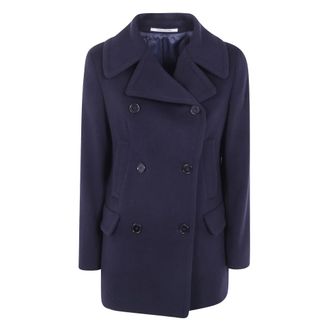 Tagliatore Blanche Oversized Jas - Dames - Mantels - Blauw - Maat: XS Wol