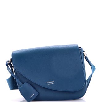 Ferragamo Fiamma Messenger Bag Leather Small