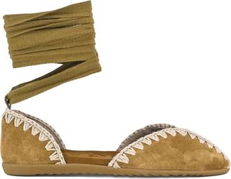 Mou Ballerine in pelle scamosciata - Marrone