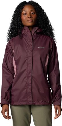 Columbia Womens Arcadia Ii Jacket Rain, Moonvista/Fig, XL