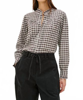 Rails Alanna Ruffle Collar Shirt In Chocolate Chip
