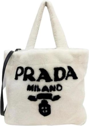 Prada Pre-owned Vintage Tote Bag - Dames - Vintage Shopper - Wit - ONE Size - Vintage
